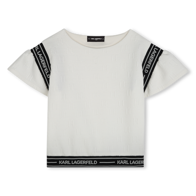 T-shirt &agrave; manches volant&eacute;es KARL LAGERFELD KIDS FILLE