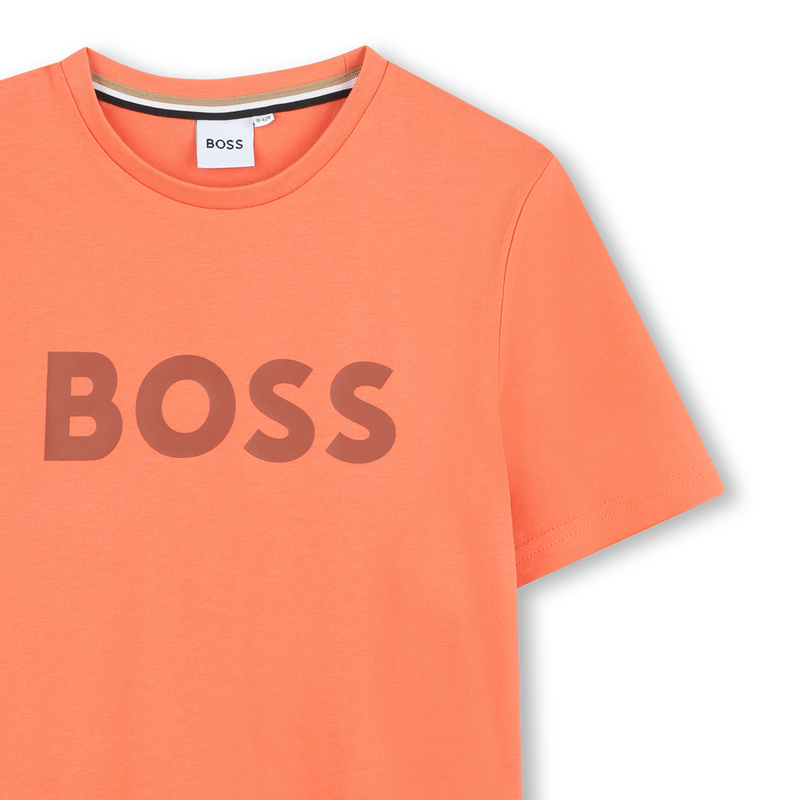 Katoenen T-shirt korte mouwen BOSS 
                        BOY