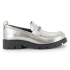 Mocassins en cuir de vachette m&eacute;tallis&eacute; DKNY 
                    FILLE
