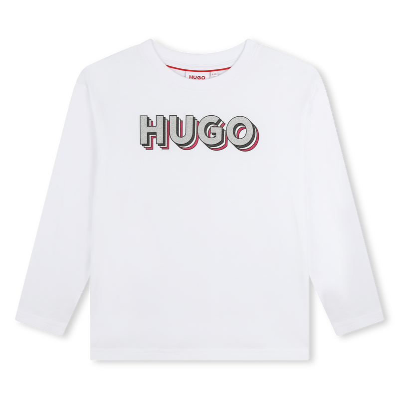 T-shirt met logoprint HUGO 
                        GIRL