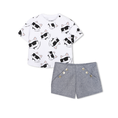 ENSEMBLE T-SHIRT ET SHORT KARL LAGERFELD KIDS FILLE