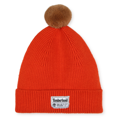 Gebreide muts met pompon TIMBERLAND JONGEN