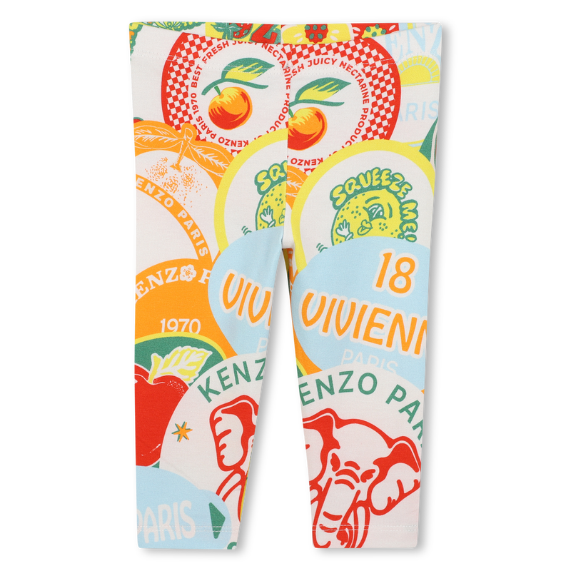 Katoenen T-shirt en legging KENZO KIDS 
                        GIRL