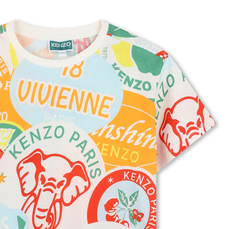 T-shirt coton manches courtes KENZO KIDS 
                        GARCON