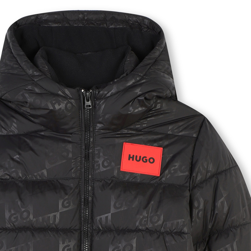 Doudoune zipp&eacute;e imprim&eacute;e HUGO 
                        GARCON