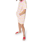 Fleece jurk met print HUGO 
                    GIRL