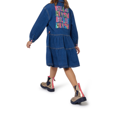 Robe en denim &agrave; col chemise BILLIEBLUSH FILLE