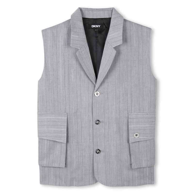 Veste sans manche &agrave; rayures DKNY 
                        FILLE