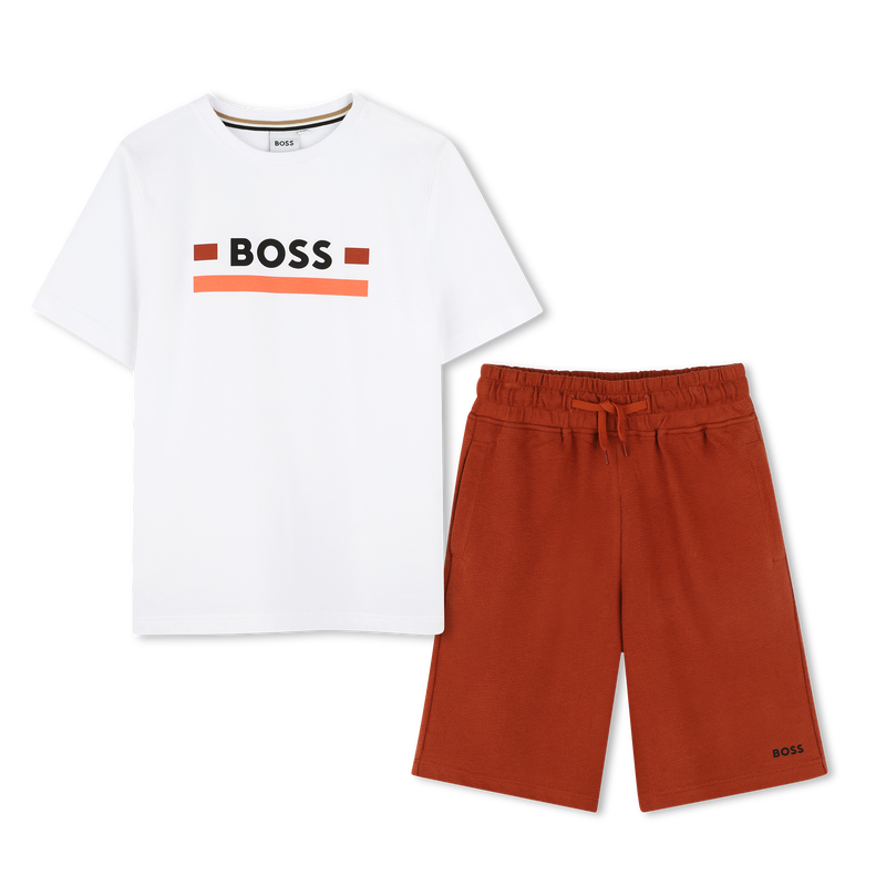 Katoenen T-shirt en short BOSS 
                        BOY