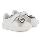 Baskets basses en cuir de vachette KARL LAGERFELD KIDS 
                    UNISEXE
