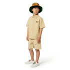 Bermuda en coton avec broderie KENZO KIDS 
                    GARCON