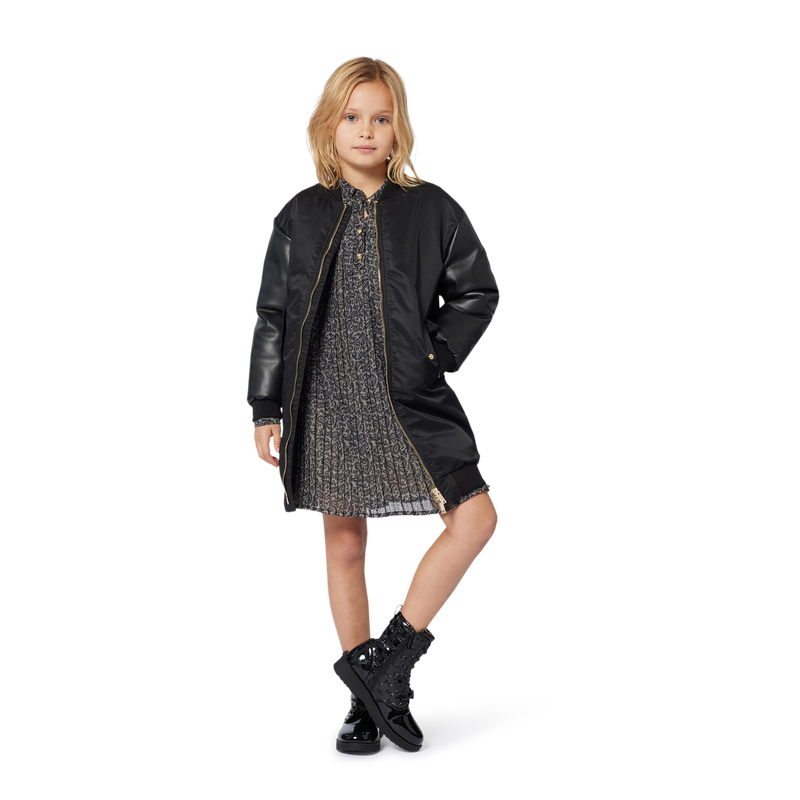 Geplooide jurk met lange mouwen MICHAEL KORS 
                        GIRL