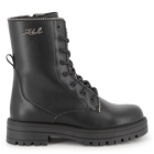 Botte &agrave; lacets mi-mollet en cuir de vachette KARL LAGERFELD KIDS 
                    FILLE