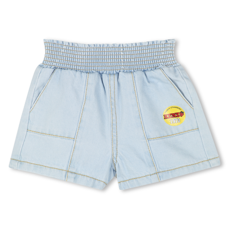 Short en jean avec poches KENZO KIDS 
                        FILLE