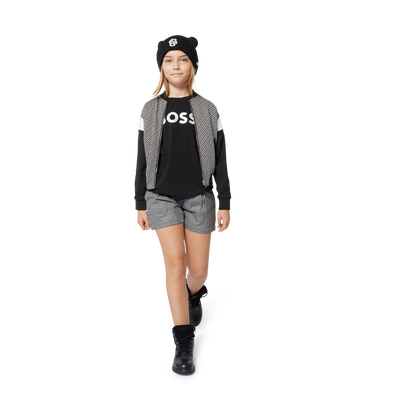 Cardigan zipp&eacute; bicolore BOSS FILLE