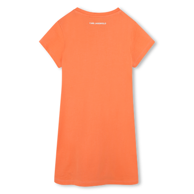 Geborduurde jurk korte mouwen KARL LAGERFELD KIDS GIRL