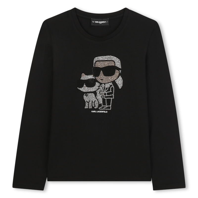 T-shirt &agrave; manches longues KARL LAGERFELD KIDS 
                        FILLE