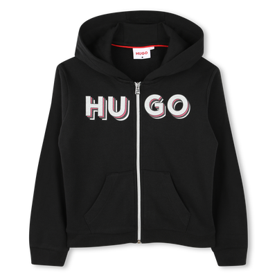 Sweat-shirt zipp&eacute; &agrave; capuche HUGO FILLE