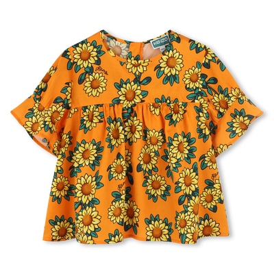 Blouse van katoensatijn KENZO KIDS GIRL