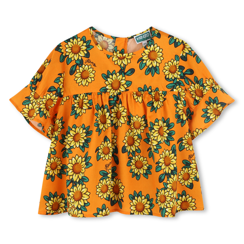 Blouse van katoensatijn KENZO KIDS 
                        GIRL