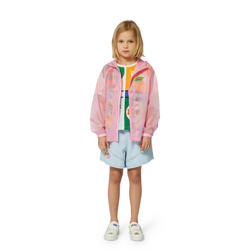 Coupe-vent d&eacute;perlant &agrave; capuche KENZO KIDS 
                        FILLE