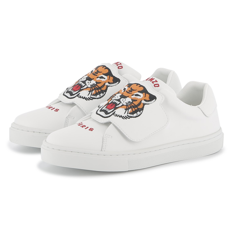Leren sneakers met klittenband KENZO KIDS 
                        UNISEX