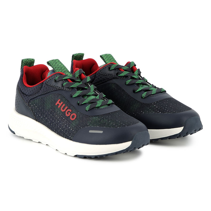 Sneakers met veters en print HUGO 
                        BOY