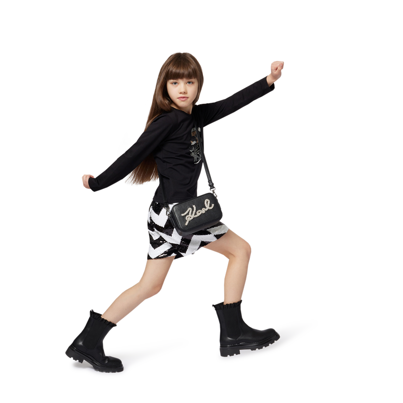 Korte broek met visgraatmotief KARL LAGERFELD KIDS 
                        GIRL