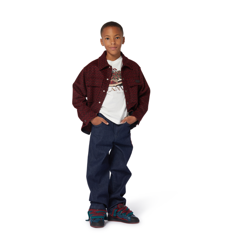 Fleece overhemd met print LANVIN 
                        BOY