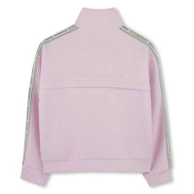 Sweat-shirt taille &eacute;lastiqu&eacute;e KARL LAGERFELD KIDS FILLE