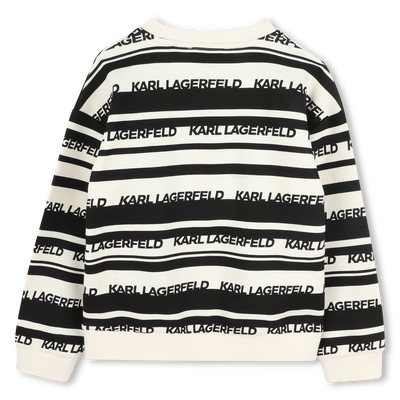 Sweat-shirt ray&eacute; KARL LAGERFELD KIDS GARCON