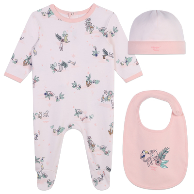 Pyjama, bonnet et bavoir coton KENZO KIDS FILLE