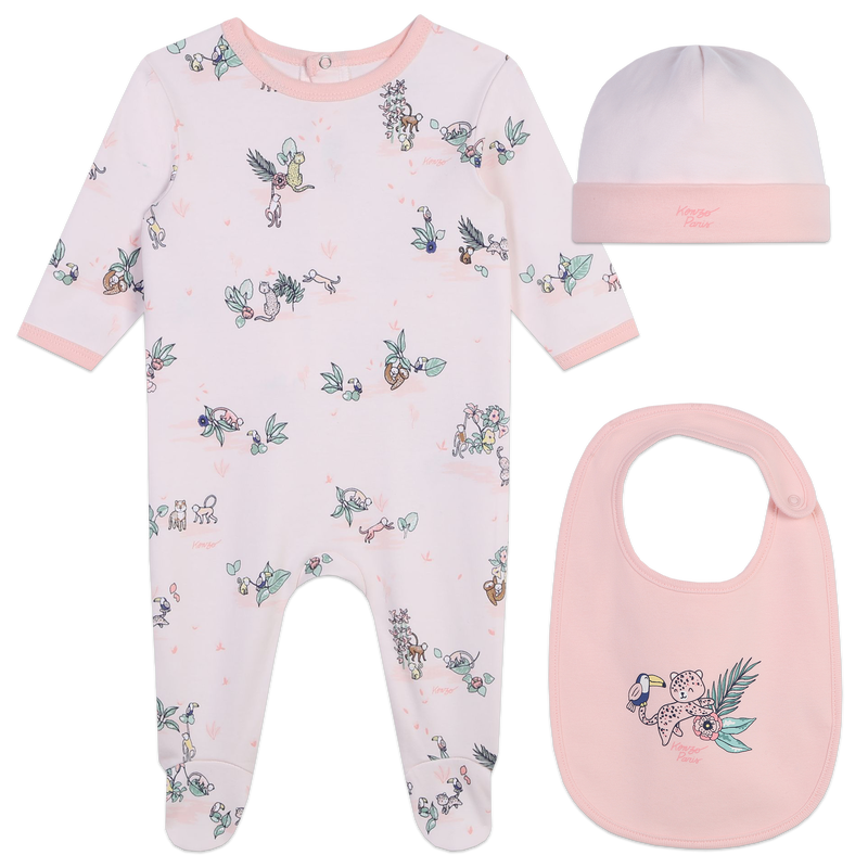 Pyjama, bonnet et bavoir coton KENZO KIDS 
                        FILLE