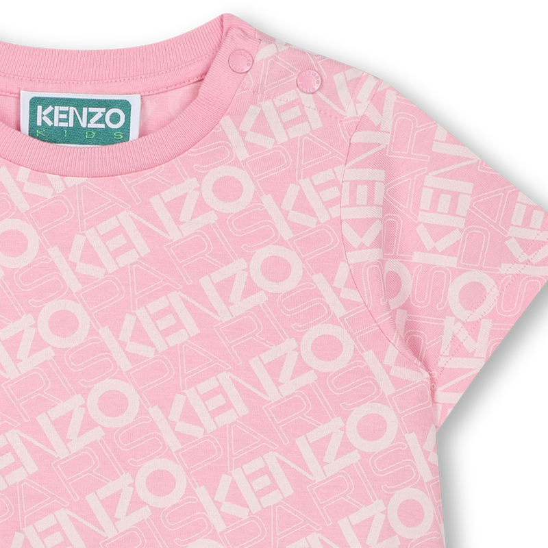 Katoenen jurk met print KENZO KIDS 
                        GIRL