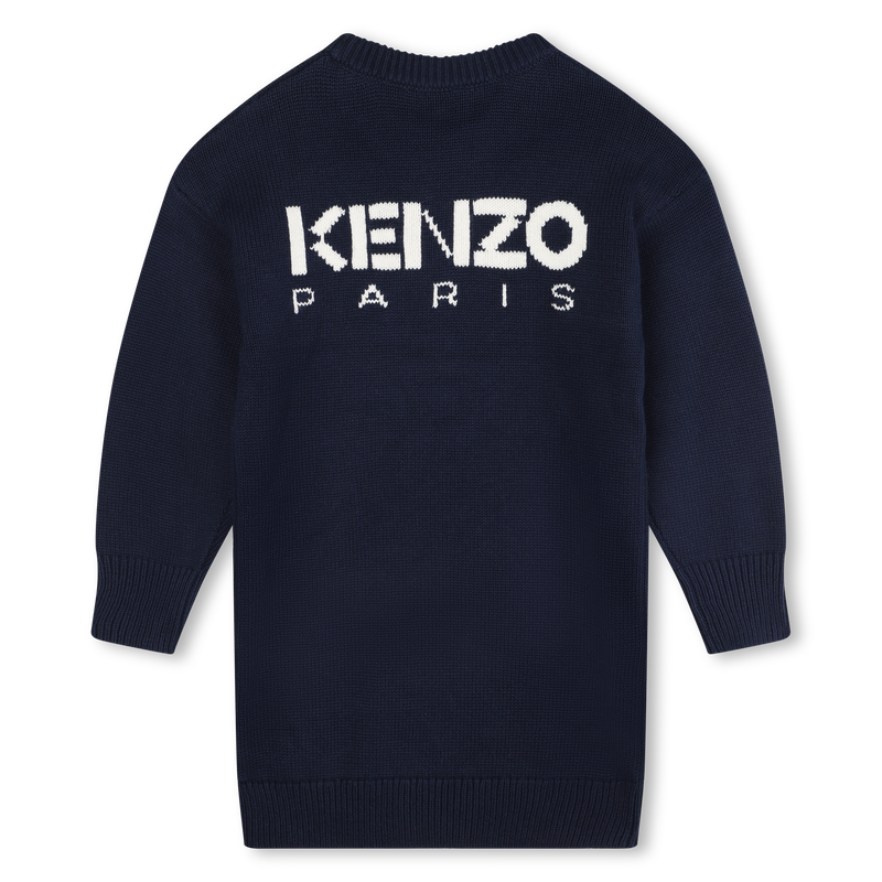 Jurk met ingebreide bloem KENZO KIDS 
                        GIRL