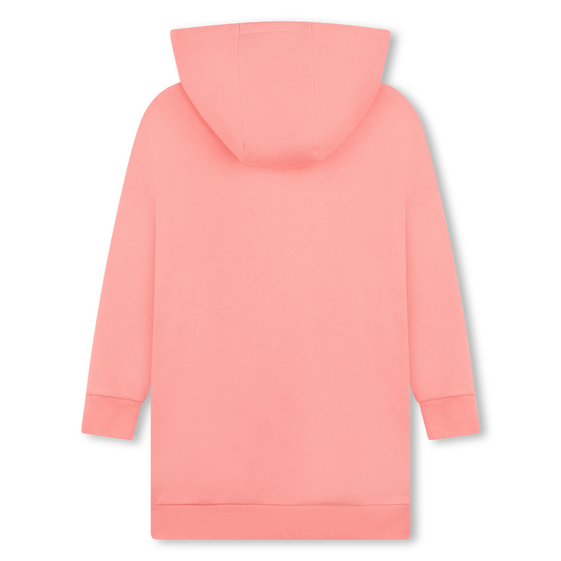 Fleece jurk met capuchon KENZO KIDS 
                        GIRL