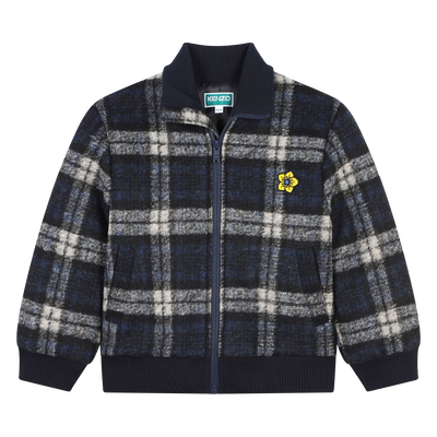 Geruite jas van wollen stof KENZO KIDS UNISEX