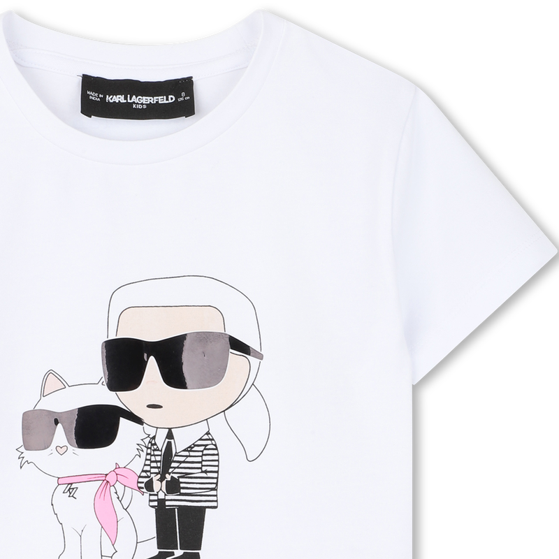 T-SHIRT MET KORTE MOUWEN KARL LAGERFELD KIDS 
                        GIRL