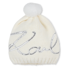 Gebreide muts met pompon KARL LAGERFELD KIDS 
                    GIRL