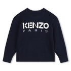 Gebreide trui met bloem + logo KENZO KIDS 
                    GIRL