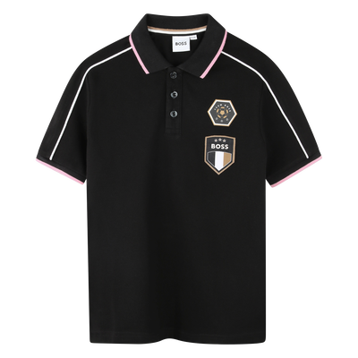 Katoenen polo met korte mouwen BOSS BOY