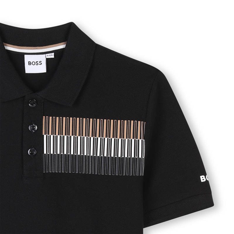 Polo droit &agrave; bande ray&eacute;e BOSS 
                        GARCON