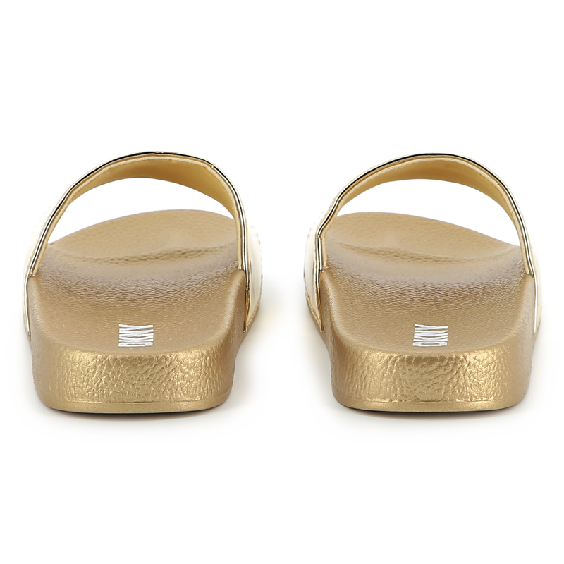 Claquettes m&eacute;tallis&eacute;es DKNY 
                        FILLE