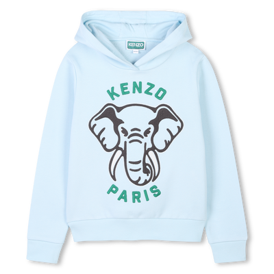 Hoody met geborduurde olifant KENZO KIDS BOY
