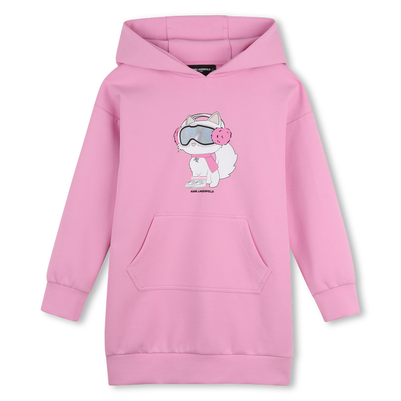 Robe &agrave; capuche KARL LAGERFELD KIDS 
                        FILLE