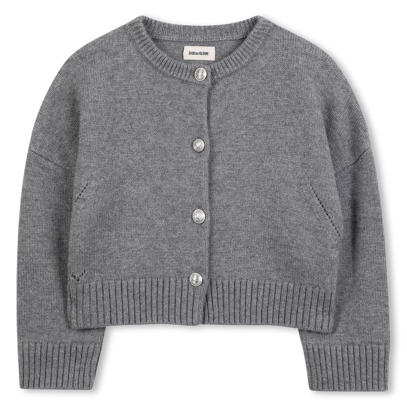 Cardigan tricot ailes brod&eacute;es ZADIG & VOLTAIRE 
                        FILLE