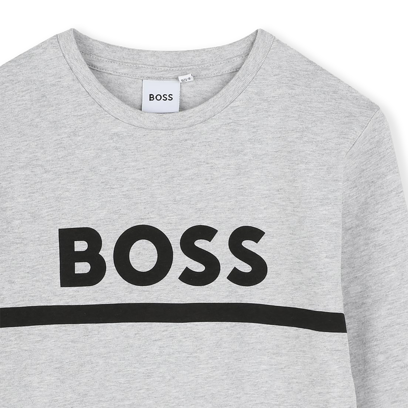 T-SHIRT MET LANGE MOUWEN BOSS 
                        BOY