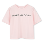 T-shirt en coton avec strass, ROSEE, hi-res