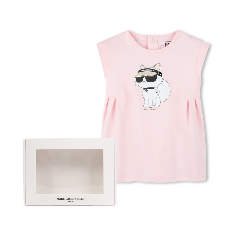 Robe &eacute;vas&eacute;e avec illustration KARL LAGERFELD KIDS 
                        FILLE