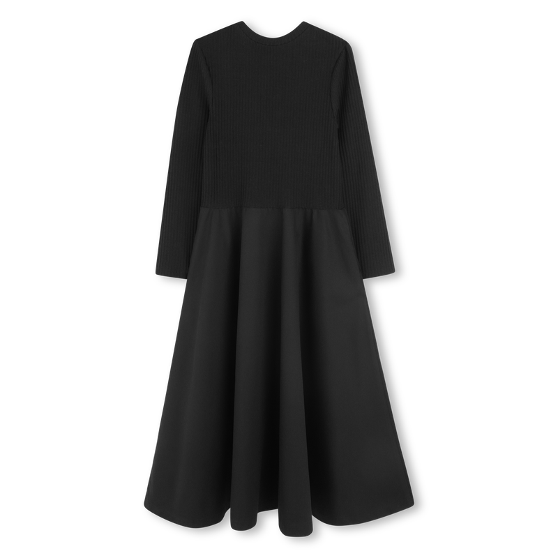 Robe longue bi-mati&egrave;re DKNY 
                        FILLE